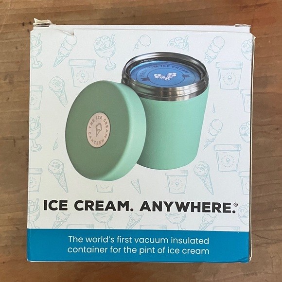 Pint size ice cream cooler Halo Top light green Container new in box - Picture 9 of 16